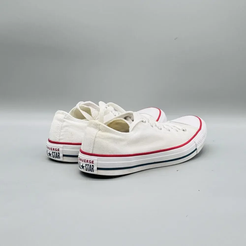 Converse Shoes Womens 7.5 White Canvas Chuck Taylor All Star Low Top Sneakers